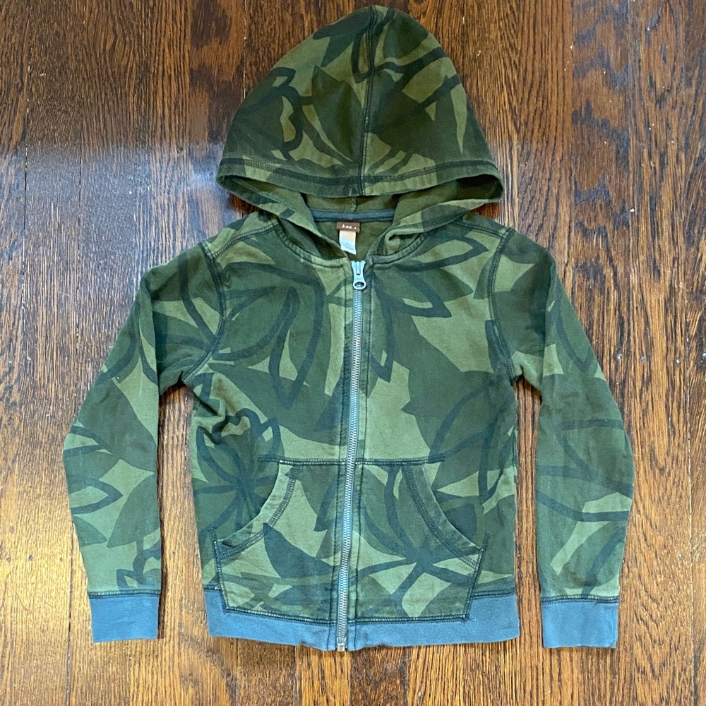 Tea Collection Green Camouflage Kids Hoodie